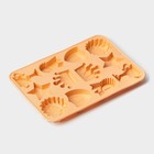 Форма для шоколада Доляна «Чемпион», силикон, 12 ячеек, 24×16×2 см, персиковая - Фото 3