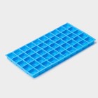 Форма для шоколада Доляна «Алфавит для бенто-тортов», силикон, 50 ячеек, 35×18.5×2 см, синяя - Фото 3