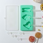 Форма для мороженого «Сладость», силикон, 18,5×9,5×2 см, 3 ячейки, с крышкой и палочками, цвет МИКС - Фото 1