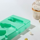 Форма для мороженого «Сладость», силикон, 18,5×9,5×2 см, 3 ячейки, с крышкой и палочками, цвет МИКС - Фото 4