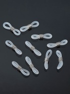 Резинка для цепочек/шнурков для очков (набор 10 шт.), цвет прозрачный в серебре - Фото 5