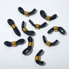 Резинка для цепочек/шнурков для очков (набор 10 шт.), цвет чёрный в золоте - фото 3035131
