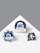 Набор значков (3 шт.) «Космос», цветной в золоте - Фото 3