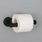 Держатель для туалетной бумаги Штольц Stölz, 16,2×2,5×9,5 см, нержавеющая сталь, цвет чёрный - фото 6518862