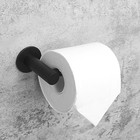 Держатель для туалетной бумаги Штольц Stölz, 16,2×2,5×9,5 см, нержавеющая сталь, цвет чёрный - фото 9510279