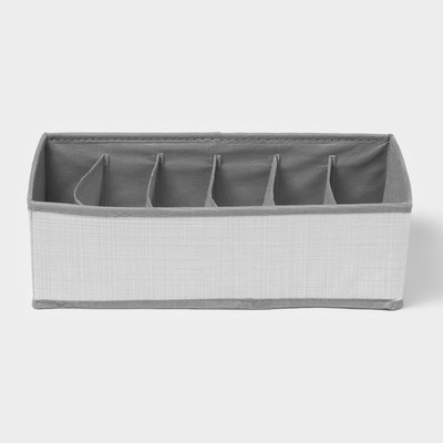 Органайзер для хранения белья «Нить», 6 ячеек, 32.5×15.5×10 см, серый