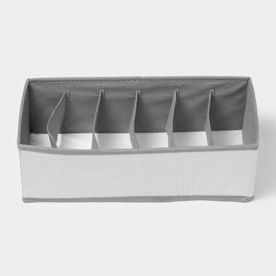 Органайзер для хранения белья «Нить», 6 ячеек, 32.5×15.5×10 см, серый