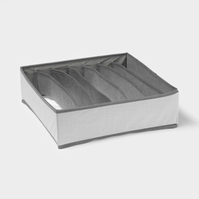 Органайзер для хранения белья «Нить», 7 ячеек, 33×32×10 см, серый