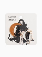 Набор значков (2 шт.) «Коты на Луне», цветной в золоте - Фото 2