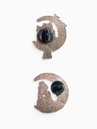 Набор значков (2 шт.) «Коты на Луне», цветной в золоте - Фото 3