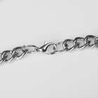 Браслет мужской «Пряжка» цепь мелкая, цвет серебро, 21 см - Фото 2