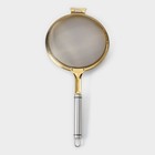 Сито для просеивания Magistro Arti gold, 6×16×35 см, золотистая - Фото 4