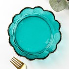 Салатник «Цветочный», 400 мл, 17×5.5 см, стекло, зелёный - Фото 2