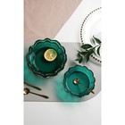 Салатник «Цветочный», 400 мл, 17×5.5 см, стекло, зелёный - Фото 4