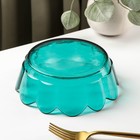 Салатник «Цветочный», 400 мл, 17×5.5 см, стекло, зелёный - Фото 3