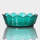 Салатник «Цветочный», 900 мл, 19.5×6.5 см, фигурный, стекло, зелёный - Фото 1