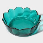 Салатник «Цветочный», 900 мл, 19.5×6.5 см, фигурный, стекло, зелёный - Фото 2