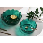 Салатник «Цветочный», 900 мл, 19.5×6.5 см, фигурный, стекло, зелёный - Фото 7