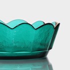 Салатник «Цветочный», 900 мл, 19.5×6.5 см, фигурный, стекло, зелёный - Фото 3