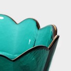 Салатник «Цветочный», 900 мл, 19.5×6.5 см, фигурный, стекло, зелёный - Фото 4