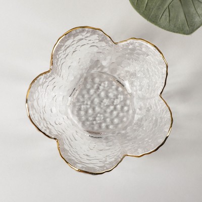 Салатник «Цветок», 60 мл, 9×4 см, стекло, прозрачный