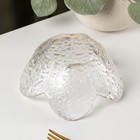 Салатник стеклянный фигурный «Цветок», 150 мл, 12×5 см - фото 4341338