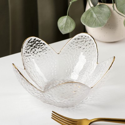 Салатник фигурный «Цветок», 280 мл, 16×7.7 см, стекло