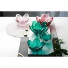 Салатник «Цветок», 280 мл, 16×7.7 см, фигурный, стекло, зелёный - Фото 4