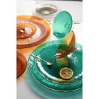 Тарелка подстановочная Magistro «Фейерверк», d=27 см, стекло, цвет изумрудный - Фото 5