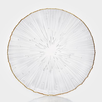 Тарелка подстановочная «Фейерверк», d=31.5 см, стекло, прозрачная