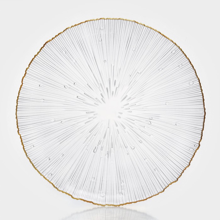 Тарелка подстановочная «Фейерверк», d=31.5 см, стекло, прозрачная - Фото 1