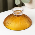 Ваза стеклянная для фруктов «Фейверк», 350 мл, 15×7,5 см, цвет янтарный - Фото 3