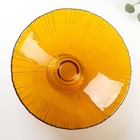 Ваза для фруктов «Фейерверк», 3.7 л, 33×13.5 см, стекло, цвет янтарный - Фото 2