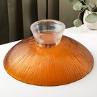 Ваза для фруктов «Фейерверк», 3.7 л, 33×13.5 см, стекло, цвет янтарный - Фото 3