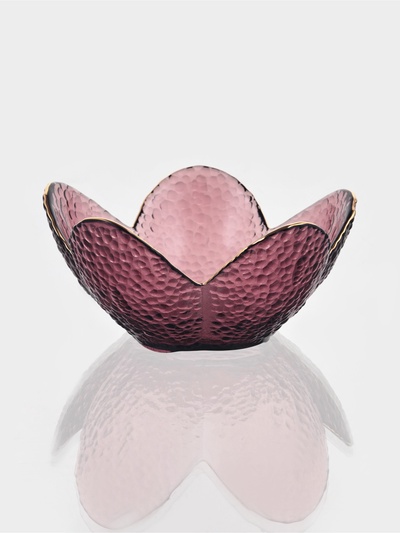 Салатник стеклянный фигурный «Цветок», 280 мл, 16×7.7 см