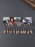 Брелок пластик "Ракушка в клетку" с золотом 3х2х1,2 см 7303062