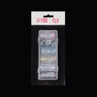 Паутинка с фольгой для ногтей, переводная, 20×10 см, 6 шт., в пластиковом органайзере, разноцветная - Фото 6