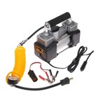 УЦЕНКА Компрессор автомобильный двухпоршневой в сумке, 12 В, 70 л/мин, серебристый - Фото 1