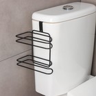 Держатель для туалетной бумаги Доляна, двойной, 17×11×19,5 см, цвет чёрный - Фото 3