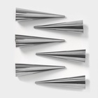 Набор форм для круассанов и трубочек Доляна, 6 шт., 11×3 см, цвет серебристый - Фото 4