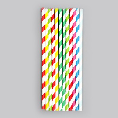 Трубочки для коктейля «Спираль», набор 12 шт., цвет МИКС