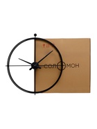 Часы настенные, серия: Лофт, дискретный ход, d-60 см, чёрные 7353092 - фото 319855893
