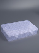 Органайзер для хранения мелочей, 60 баночек, в контейнере, 28×17×5.5 см, прозрачный - Фото 5