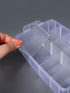 Органайзер для хранения мелочей, 10 ячеек, 24.5×16.5×18 см, с ручкой, прозрачный - Фото 4