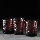 Набор стеклянных стаканов «Зальцбург», 4 шт, 300 мл, цвет бордовый - Фото 1