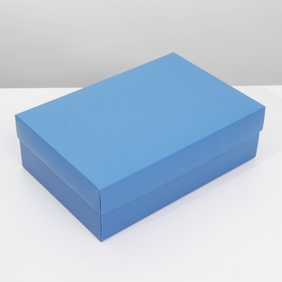 Коробка подарочная складная, упаковка, «Синяя», 30 х 20 х 9 см