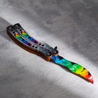 Сувенир деревянный «Нож Бабочка» радужный - фото 3744660