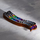 Сувенир деревянный «Нож Бабочка» радужный - фото 3744662