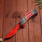 Сувенир деревянный «Нож Бабочка» красный - фото 109520278