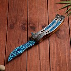 Сувенир деревянный «Нож Бабочка» голубой - фото 3744670